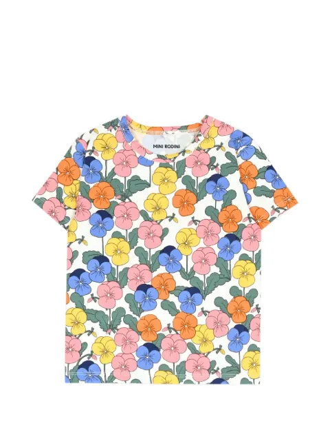 Mini Rodini Violas floral-print T-shirt