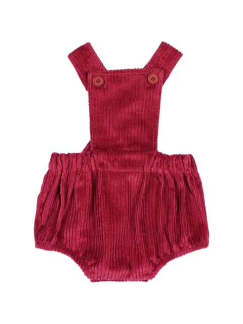 Pesciolino Rosso Kids Rocciatore corduroy-texture dungarees