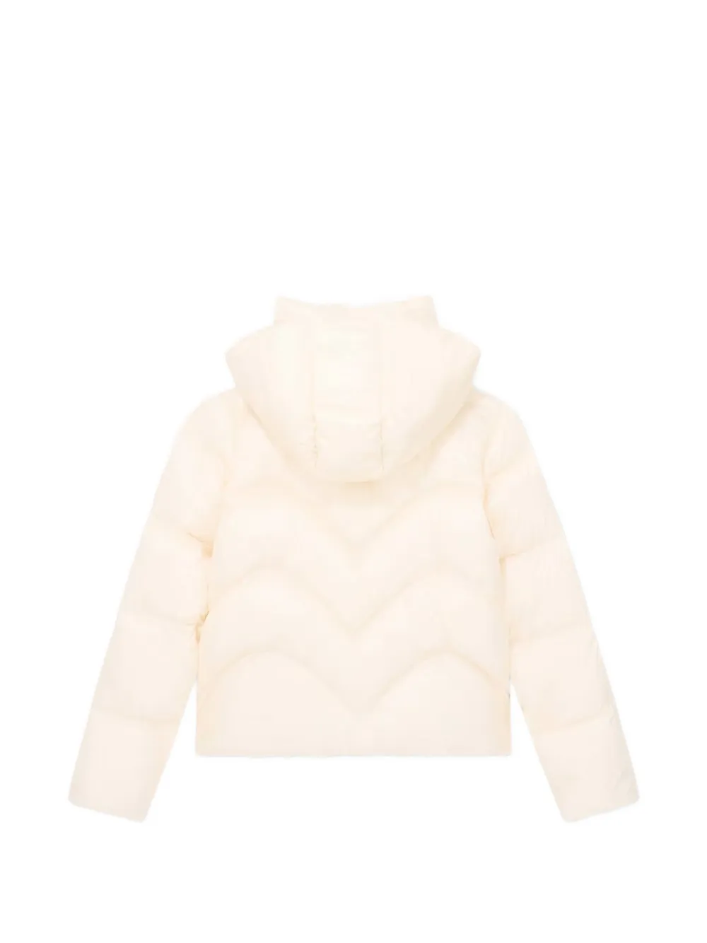 Ea7 Emporio Armani quilted hooded jacket Beige
