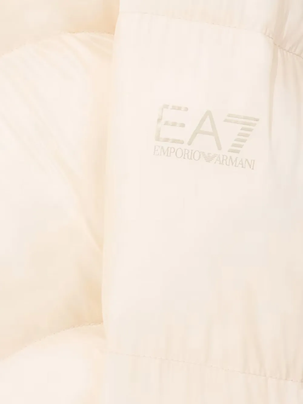 Ea7 Emporio Armani quilted hooded jacket Beige