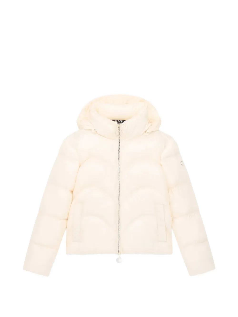 Ea7 Emporio Armani quilted hooded jacket - Neutrals