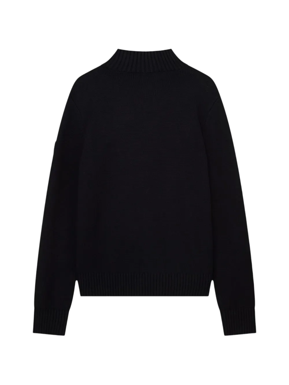 Ea7 Emporio Armani logo-embroidered mock-neck sweater Zwart