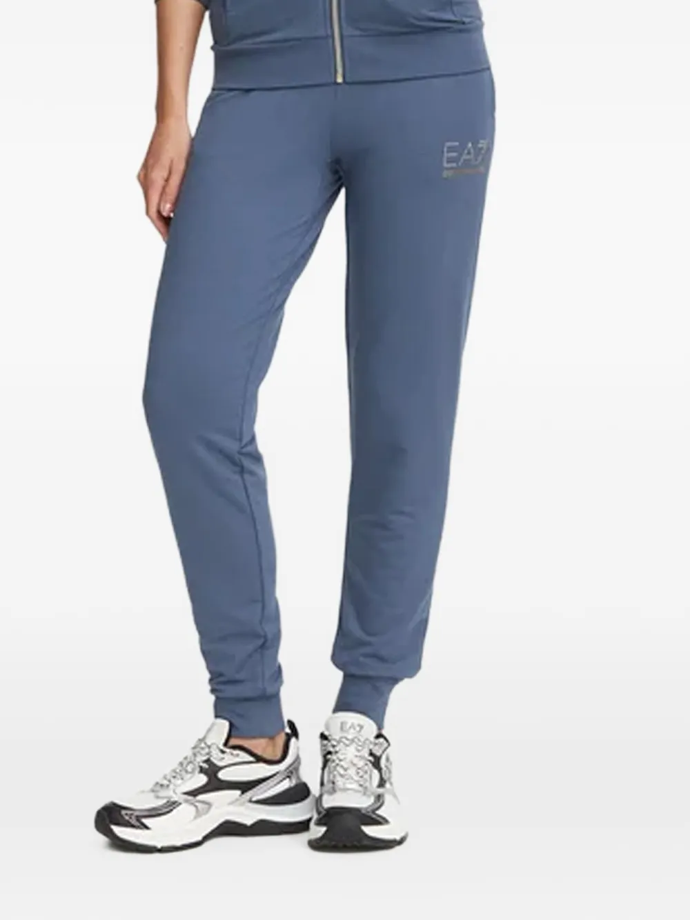 Ea7 Emporio Armani logo-print track pants - Blu