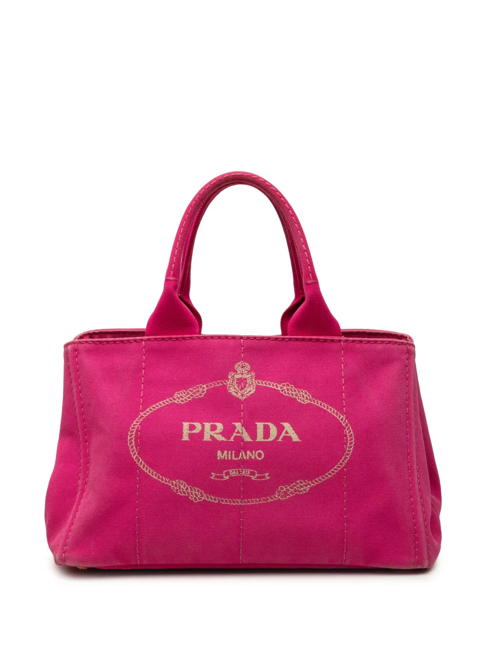 Prada Pre-Owned 2010-2011 Canvas Canapa Logo Tote satchel - Rosa