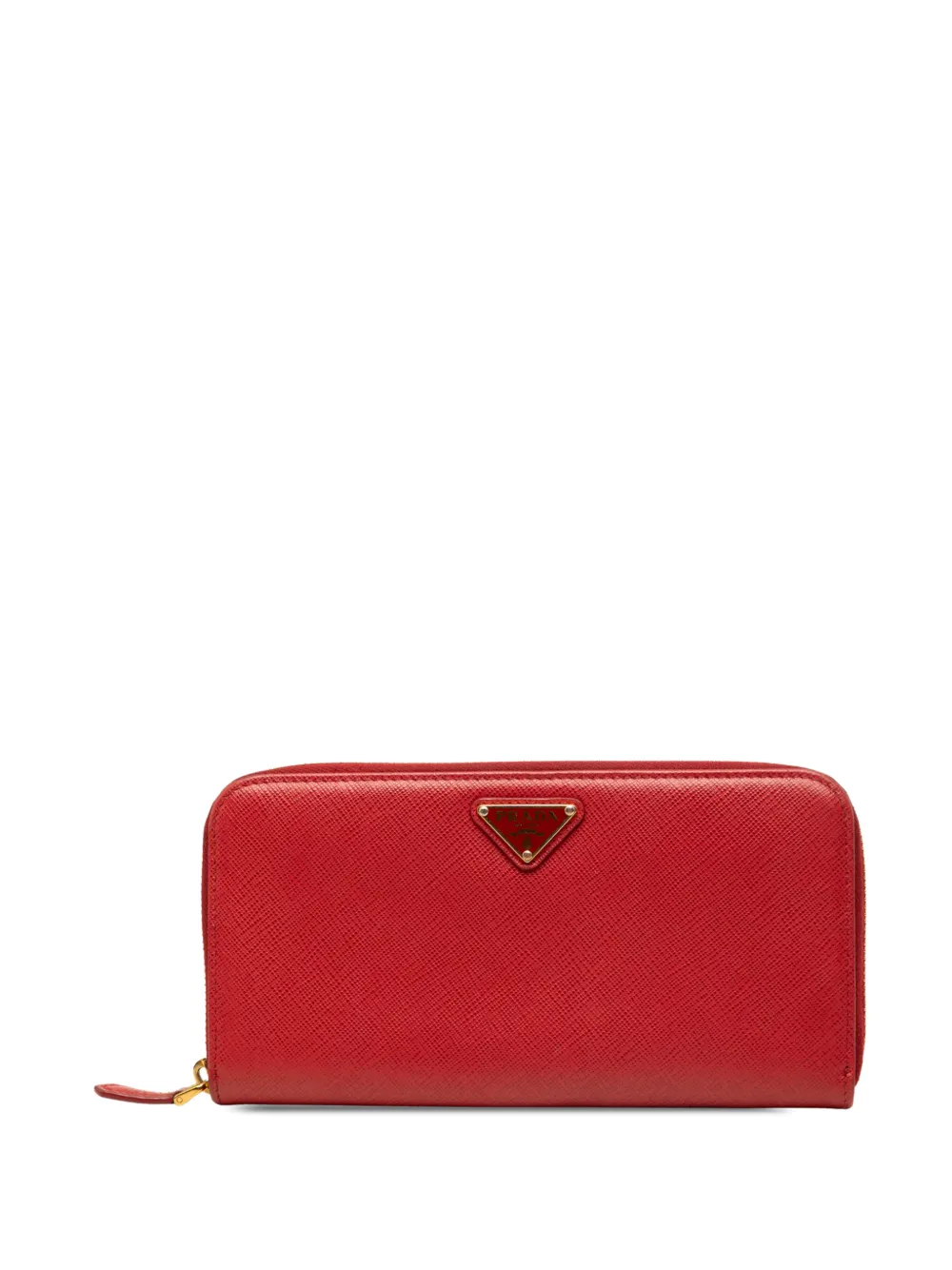 Prada Pre-Owned 2013-2026 Saffiano Zip Around Wallet long wallets - Rosso