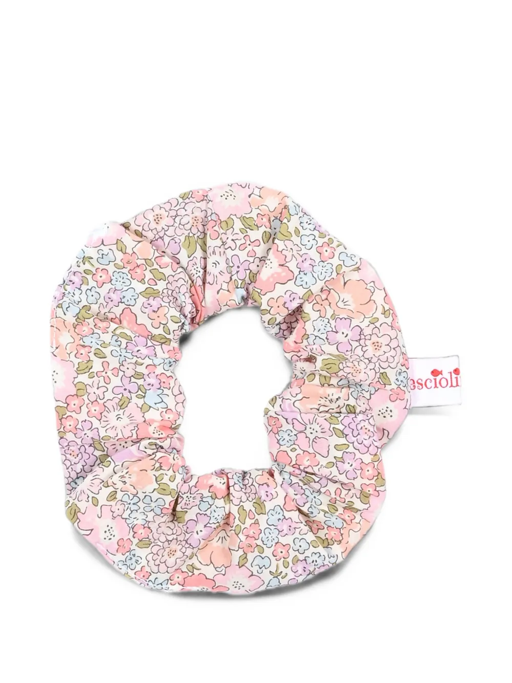 Pesciolino Rosso Kids floral-print scrunchie Beige