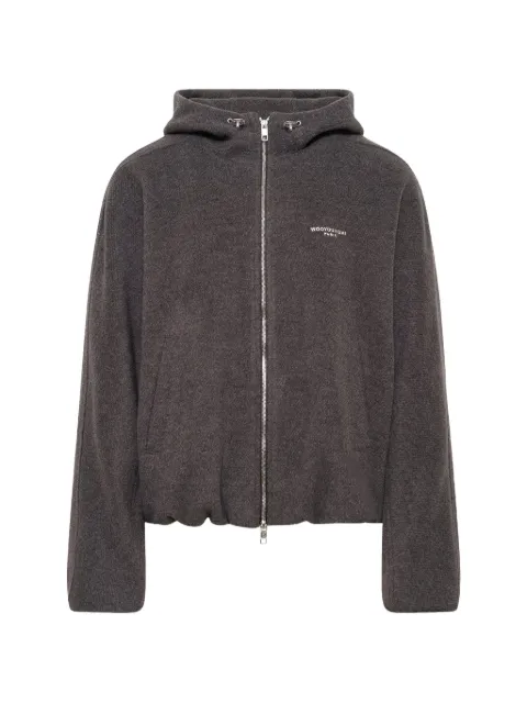 Wooyoungmi logo-print zip-up hoodie