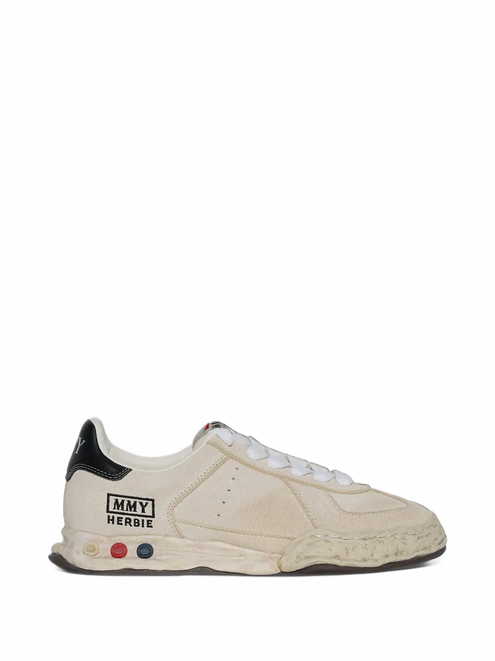 Maison MIHARA YASUHIRO "Herbie" OG sole overdyed suede low-top sneakers - Toni neutri