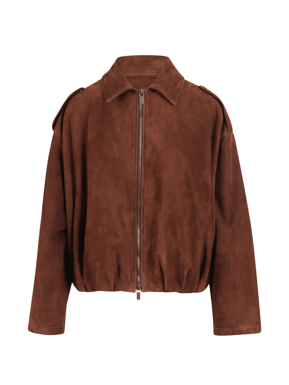 Salvatore Santoro suede bomber jacket Bruin