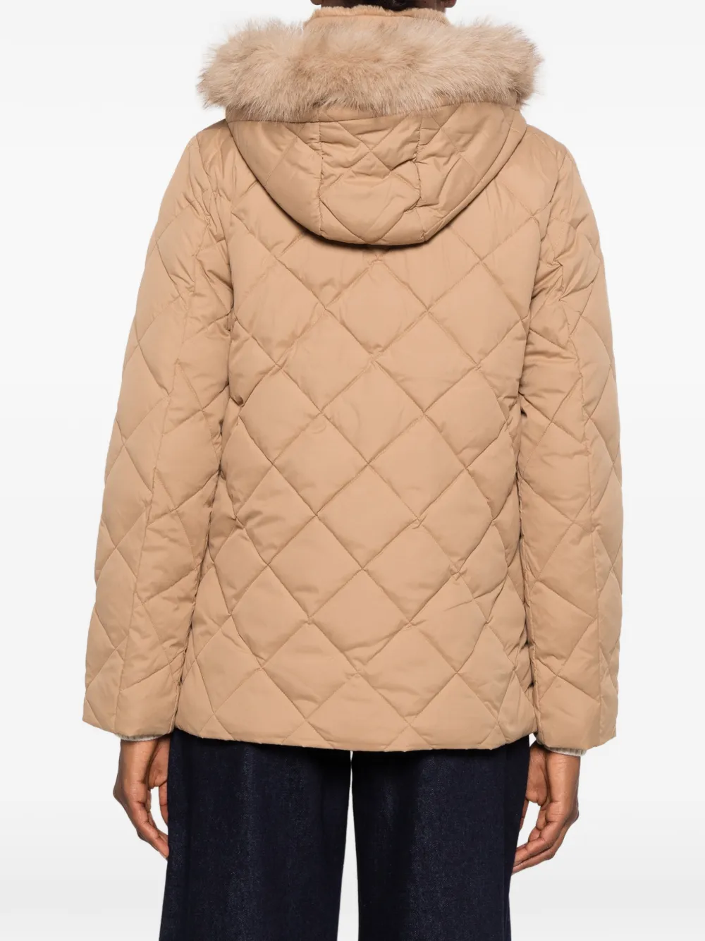 Lauren Ralph Lauren quilted faux fur-trim jacket Beige