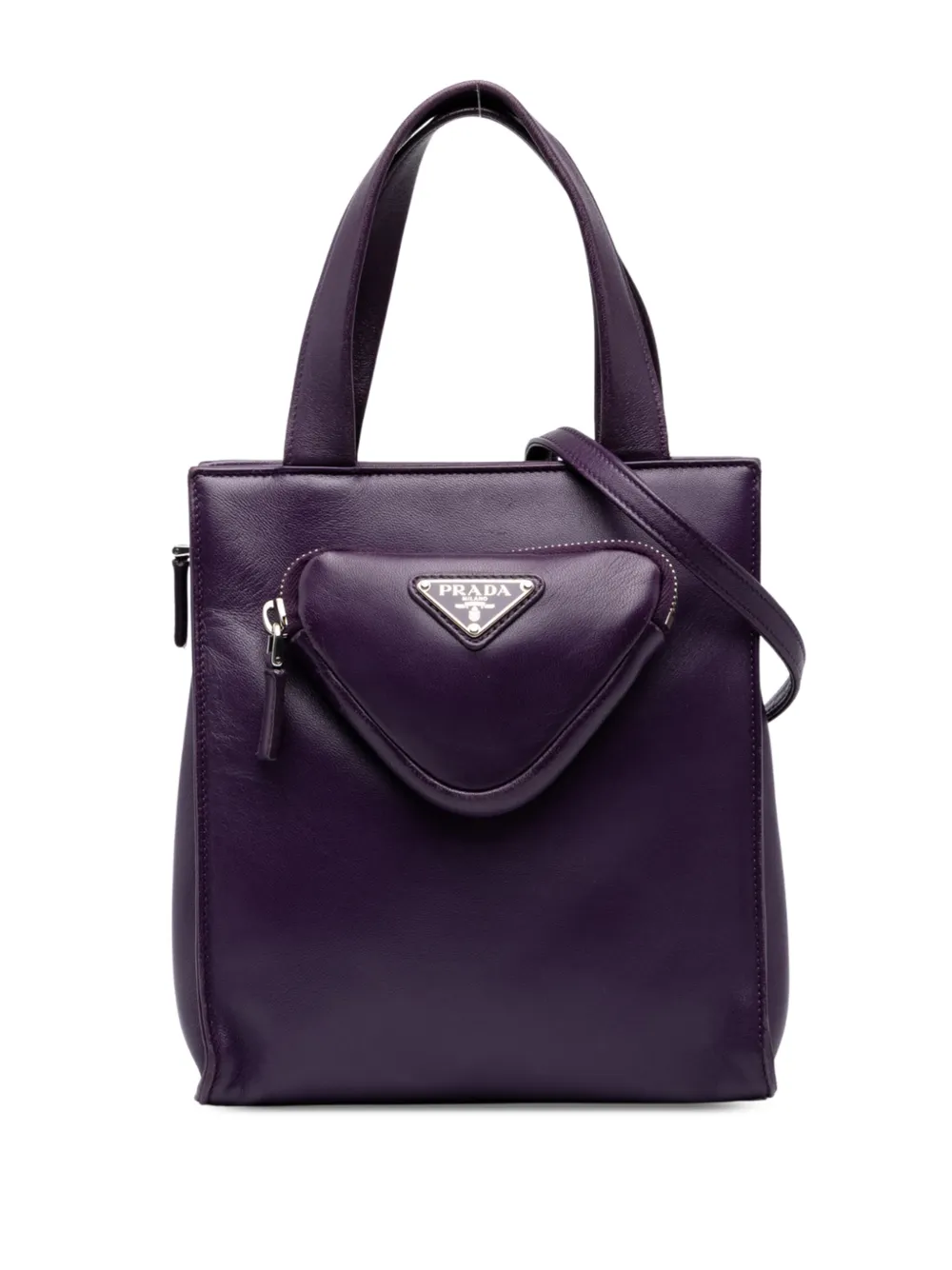Prada Pre-Owned 2013-2026 Nappa Front Pocket satchel - Viola
