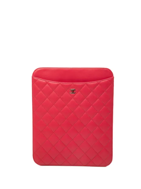 CHANEL Pre-Owned 2011 CC Quilted Lambskin Ipad Case clutch bag
