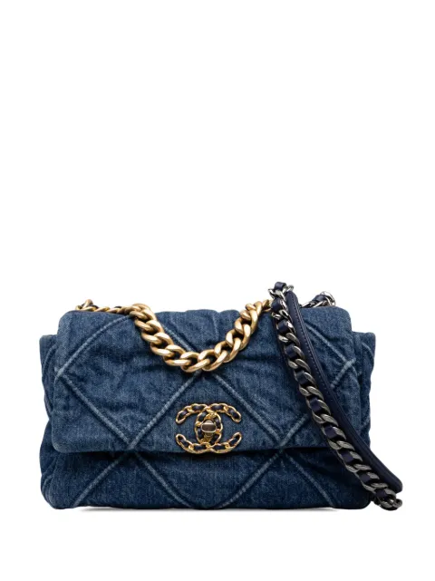 CHANEL Pre-Owned 2020 Medium Denim 19 Flap satchel