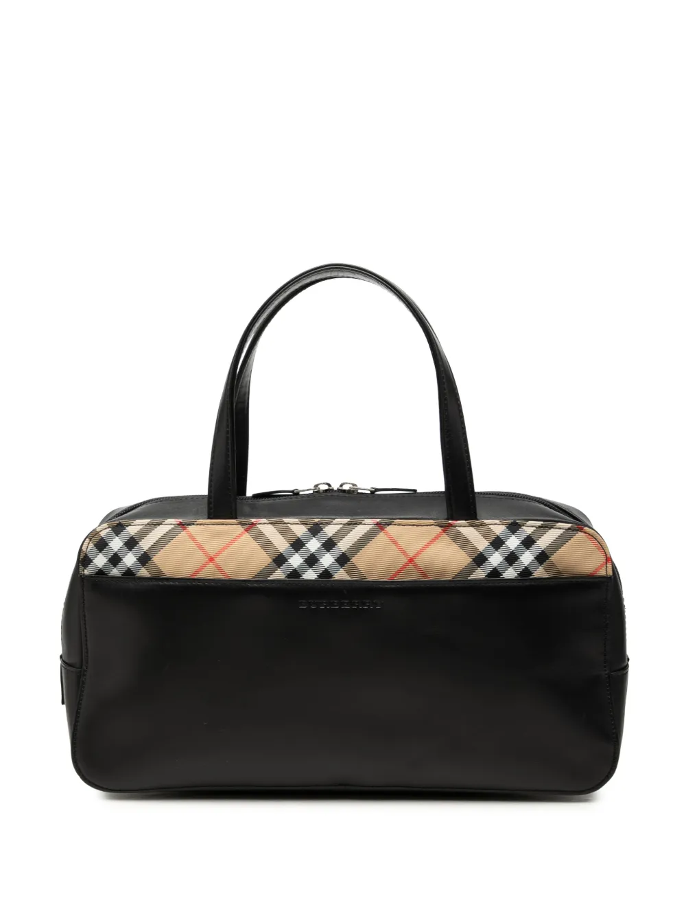 Burberry Pre-Owned 2000-2017 Nova Check Canvas Trimmed Leather handbag - Schwarz