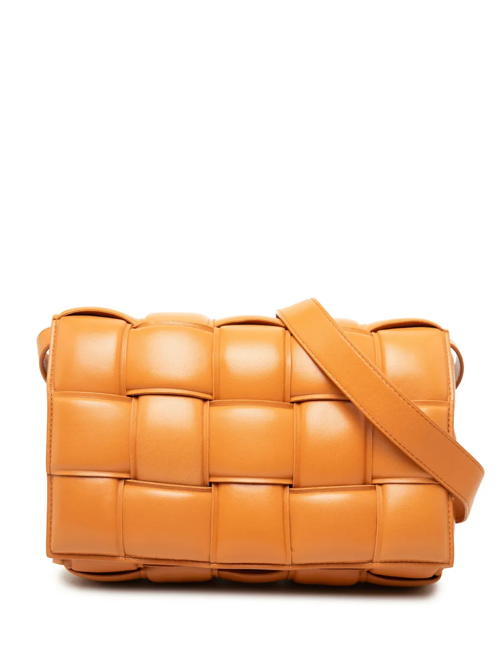 Bottega Veneta Pre-Owned 2012-2026 Nappa Intrecciato Padded Cassette crossbody bag - Orange