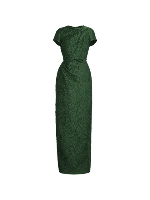ERDEM cloqué jacquard draped maxi dress