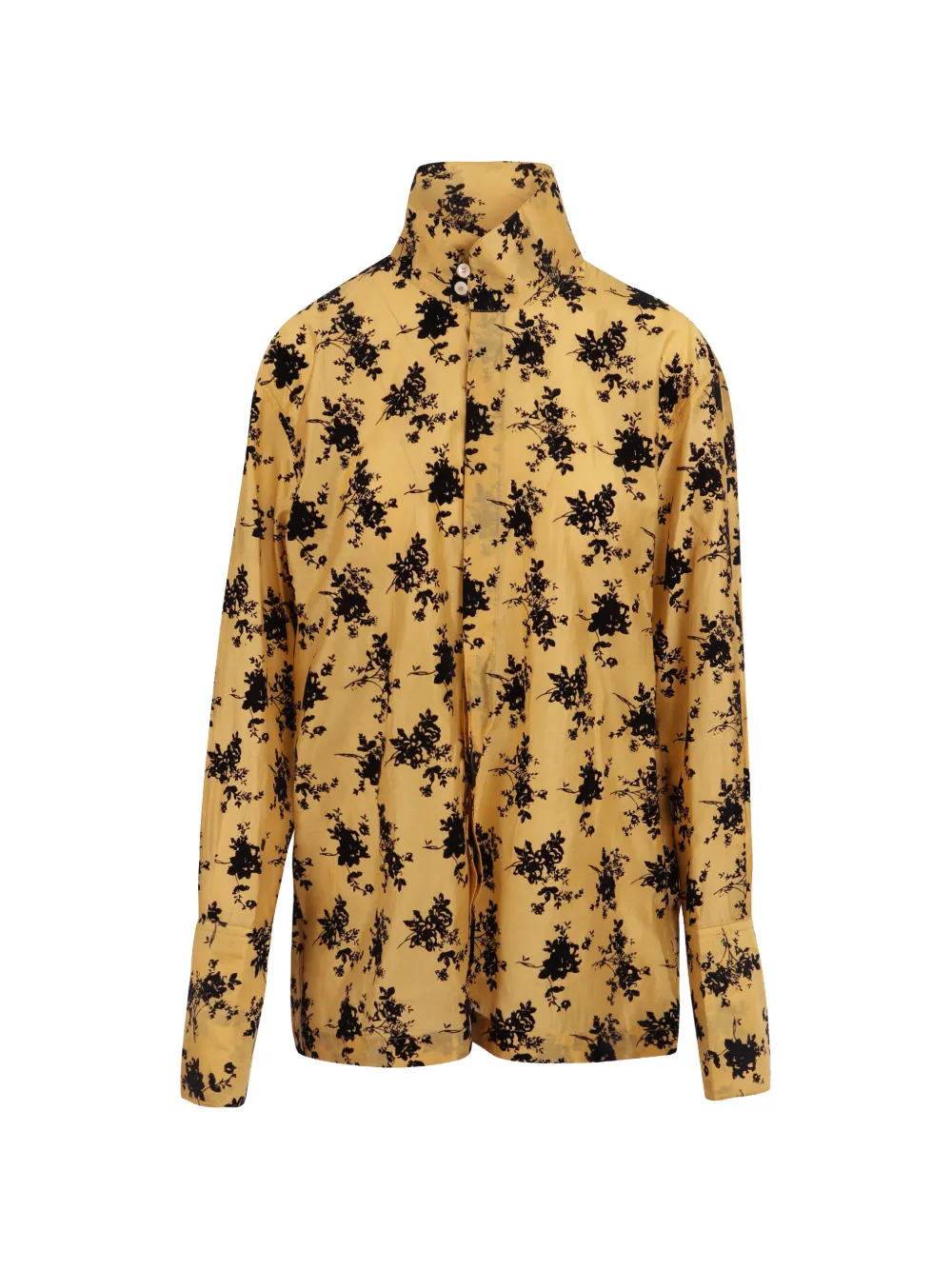 THELATEST floral-print high-neck shirt Geel