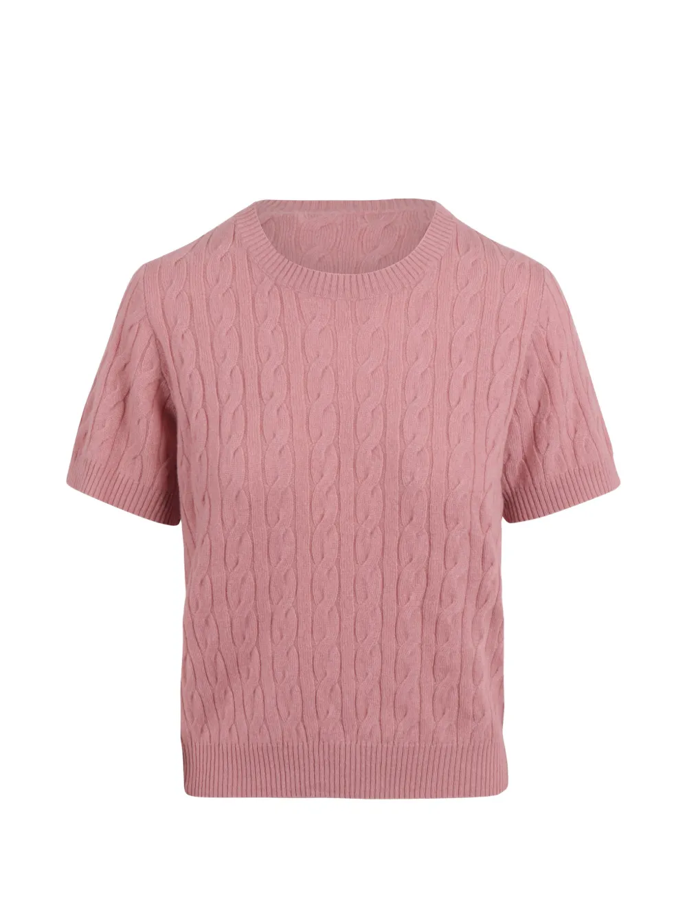 Filippa K Cailin kabelgebreide trui met korte mouwen Roze