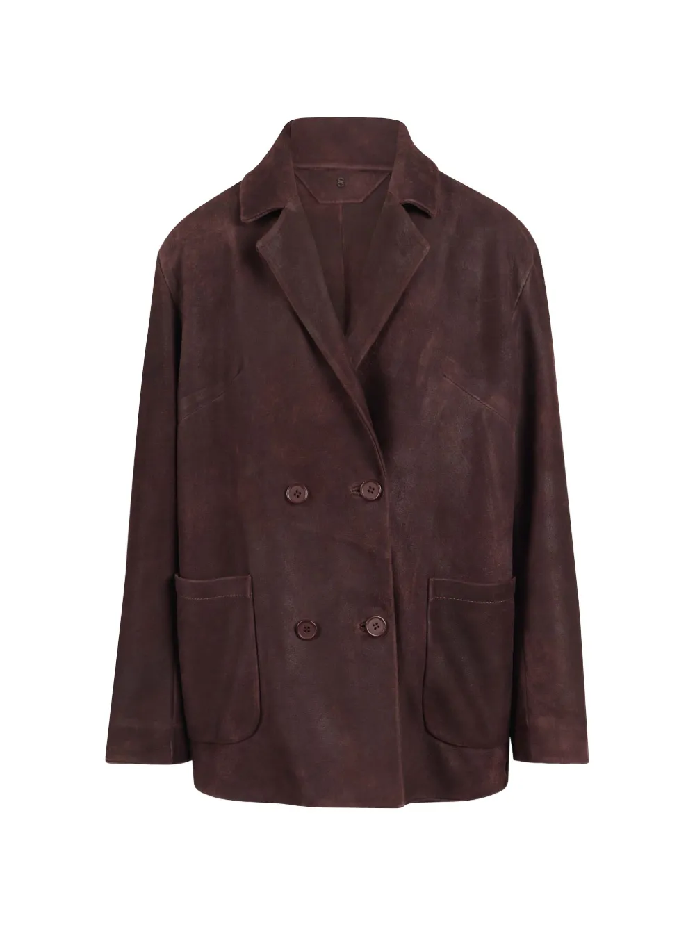 Salvatore Santoro double-breasted leather jacket Bruin