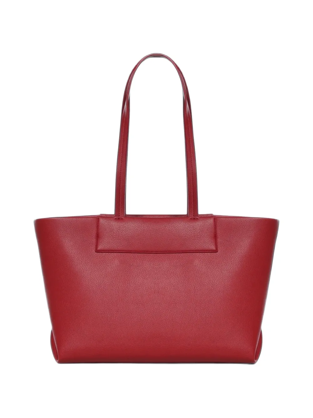 Armani Exchange logo-embossed grained-effect tote bag Rood