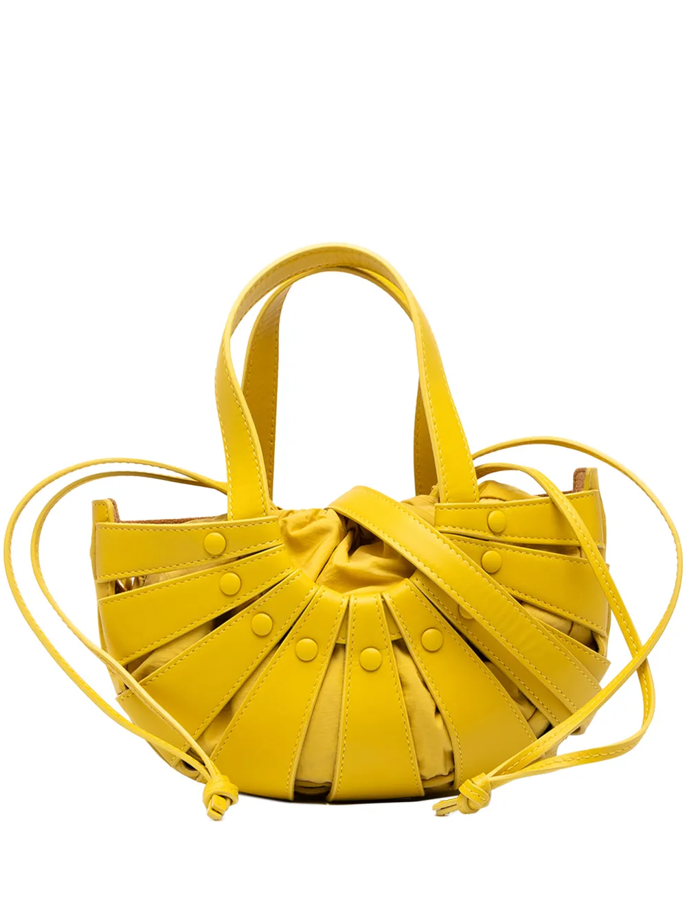 Bottega Veneta Pre-Owned 2012-2026 Small Calfskin The Shell satchel - Yellow
