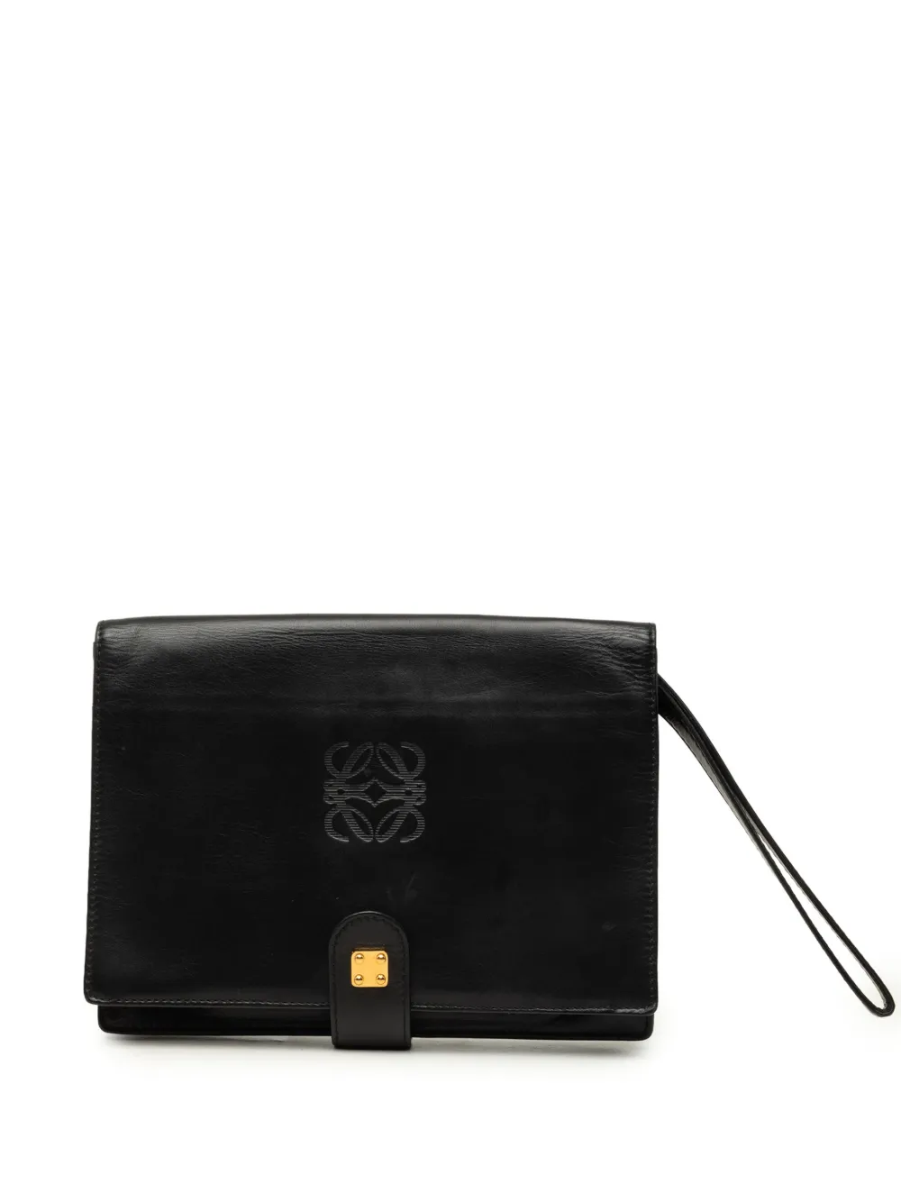 Loewe Pre-Owned 20th Century Leather Anagram clutch bag - Schwarz