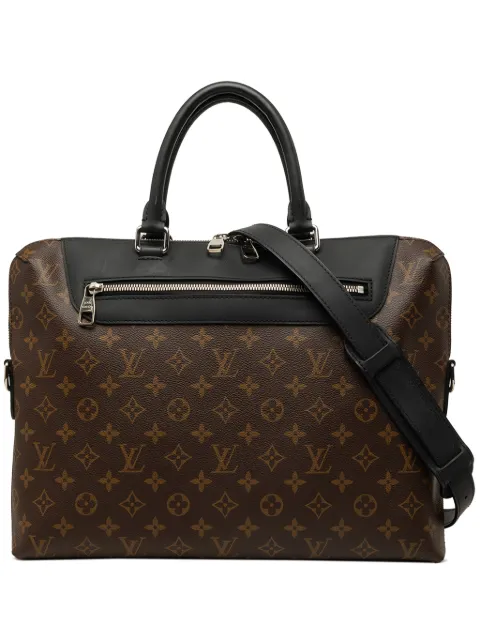 Louis Vuitton Pre-Owned 2015 Monogram Macassar Porte Documents Jour business bag