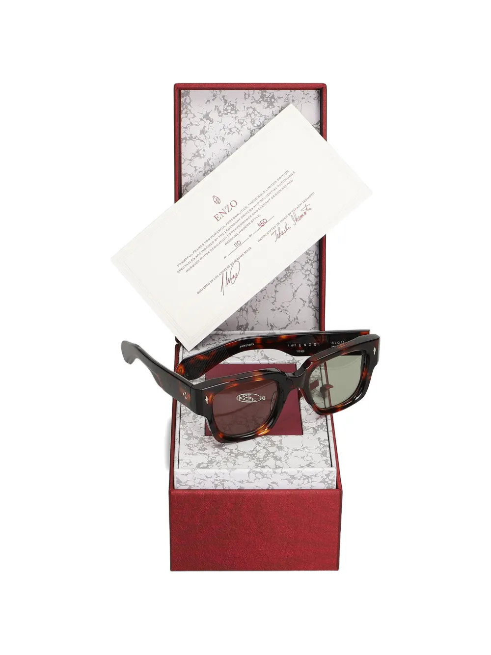 Jacques Marie Mage Enzo square-frame sunglasses Bruin