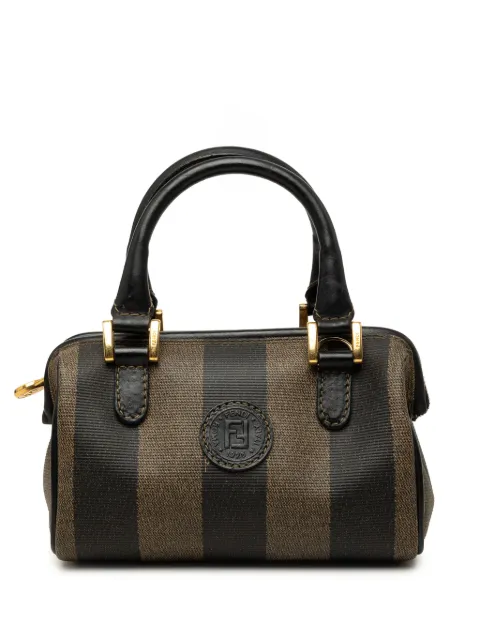 Fendi Pre-Owned 20th Century Mini Pequin Coated Canvas Convertible Boston Bag satchel