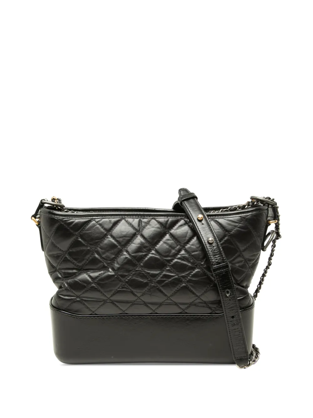 CHANEL Pre-Owned 2018 Medium Aged Calfskin Gabrielle crossbody bag - Schwarz