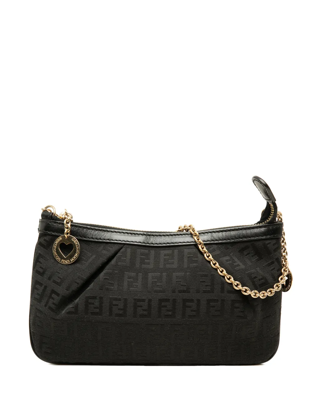 Fendi Pre-Owned 2010-2026 Zucchino Canvas Chain Pochette shoulder bag - Grau