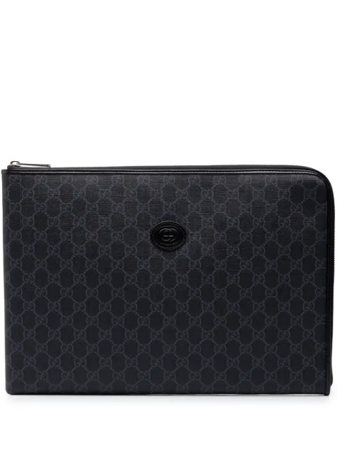 Gucci Pre-Owned 2016-2026 GG Supreme Interlocking G clutch bag