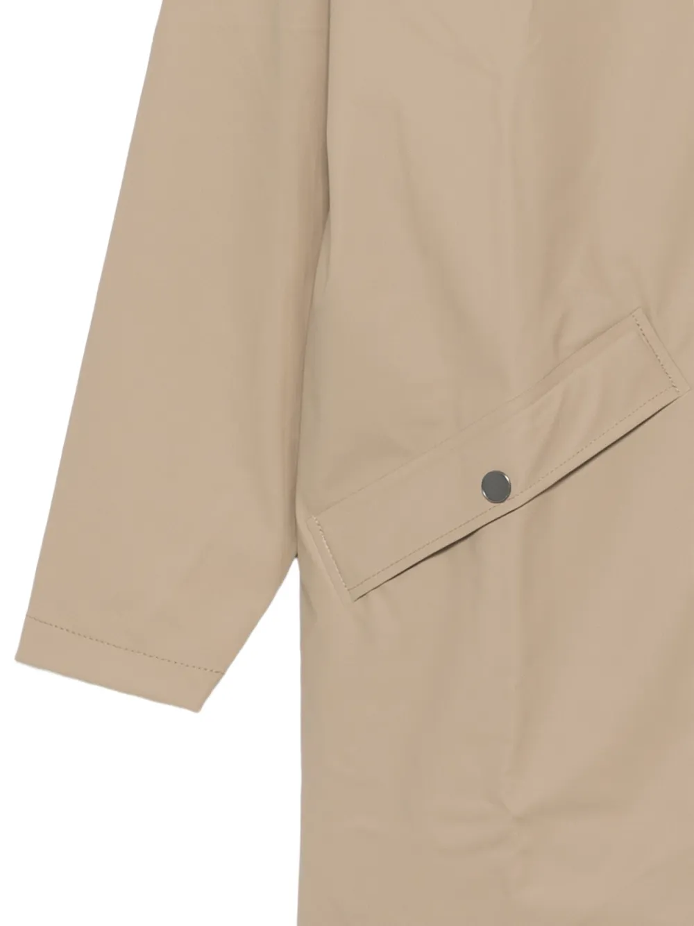 Rains hooded press-stud raincoat Beige