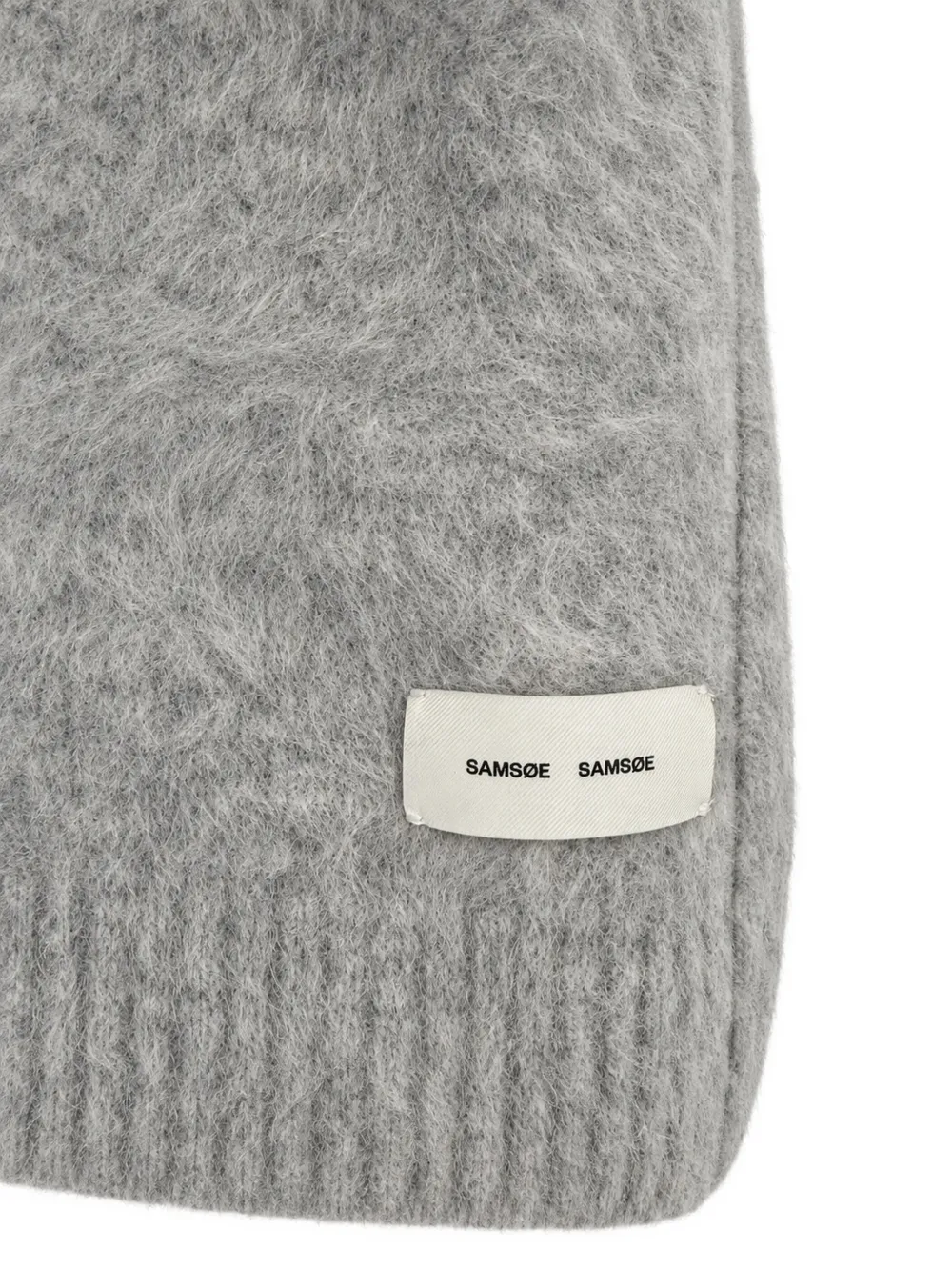 SAMSOE brushed crew-neck vest Grijs
