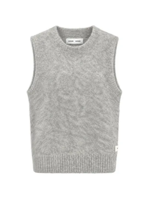 SAMSOE SAMSOE brushed crew-neck vest