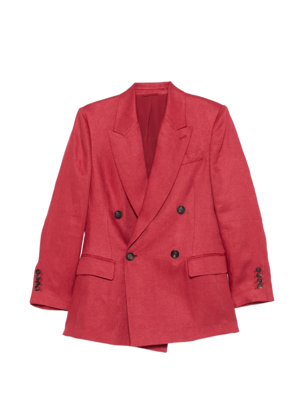 Brunello Cucinelli Jack met dubbele rij knopen Rood