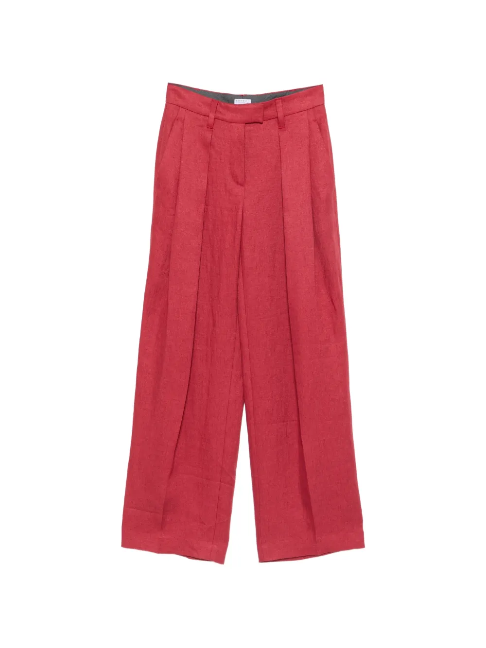Brunello Cucinelli pleated wide-leg trousers Rood