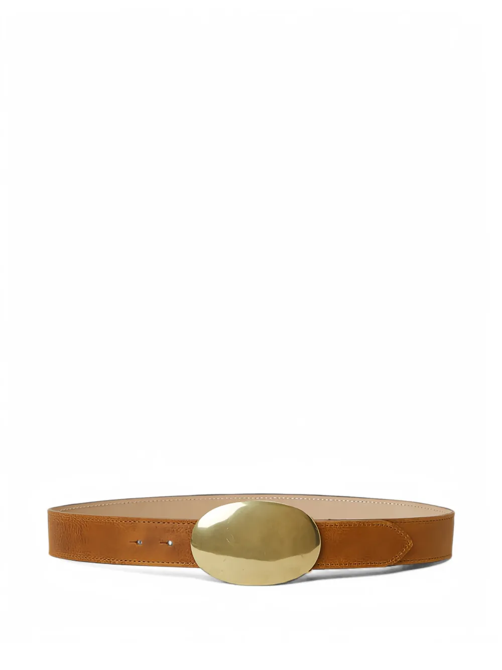 B-Low The Belt Mtra Washed oval-buckle leather belt Bruin