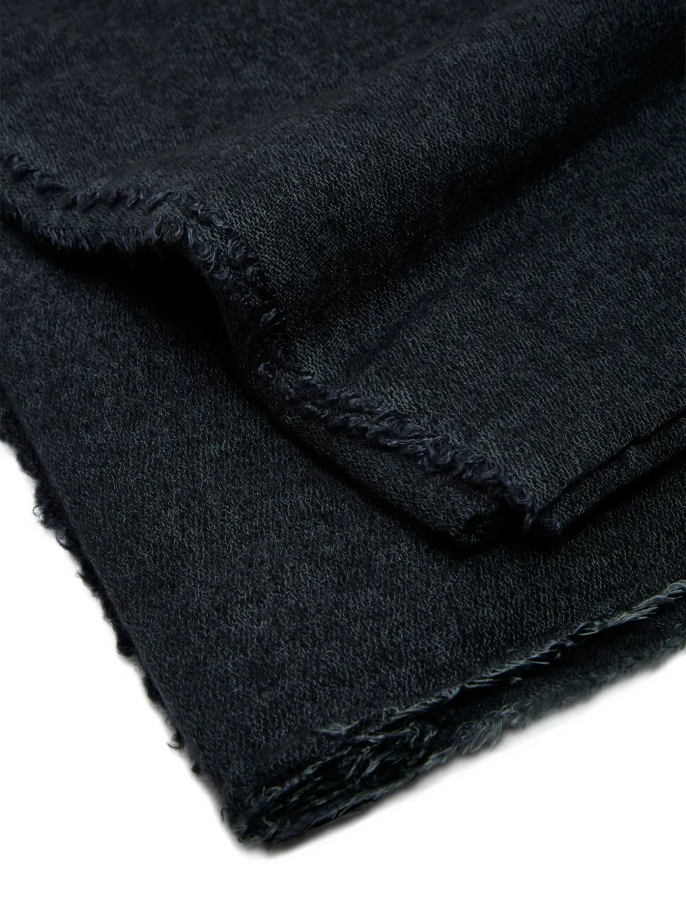 Faliero Sarti Lulu frayed-edge scarf Zwart