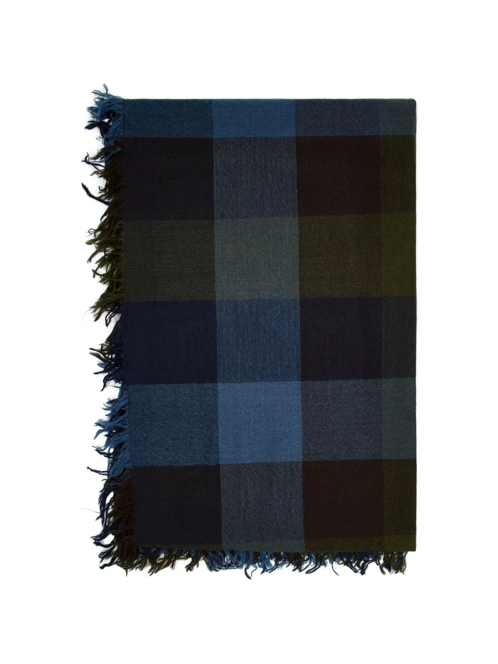 Faliero Sarti Jimbo check-pattern scarf Blauw
