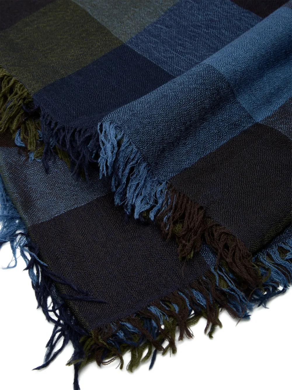 Faliero Sarti Jimbo check-pattern scarf Blauw