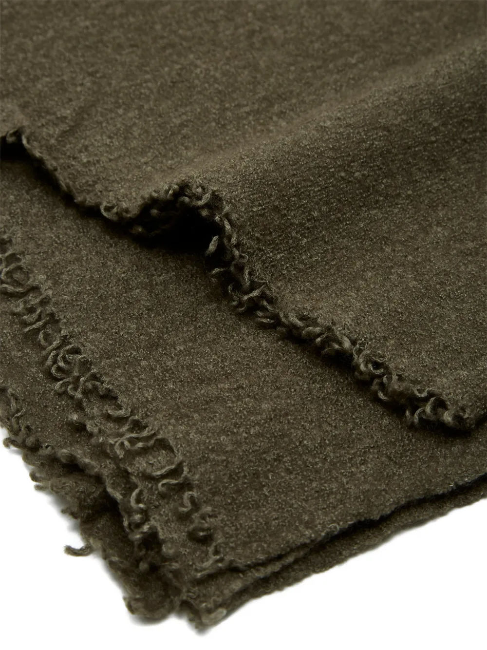 Faliero Sarti Pedro frayed-edge scarf Groen