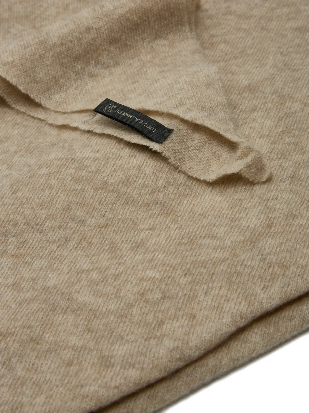 Faliero Sarti Adeli fine-knit cashmere scarf Beige