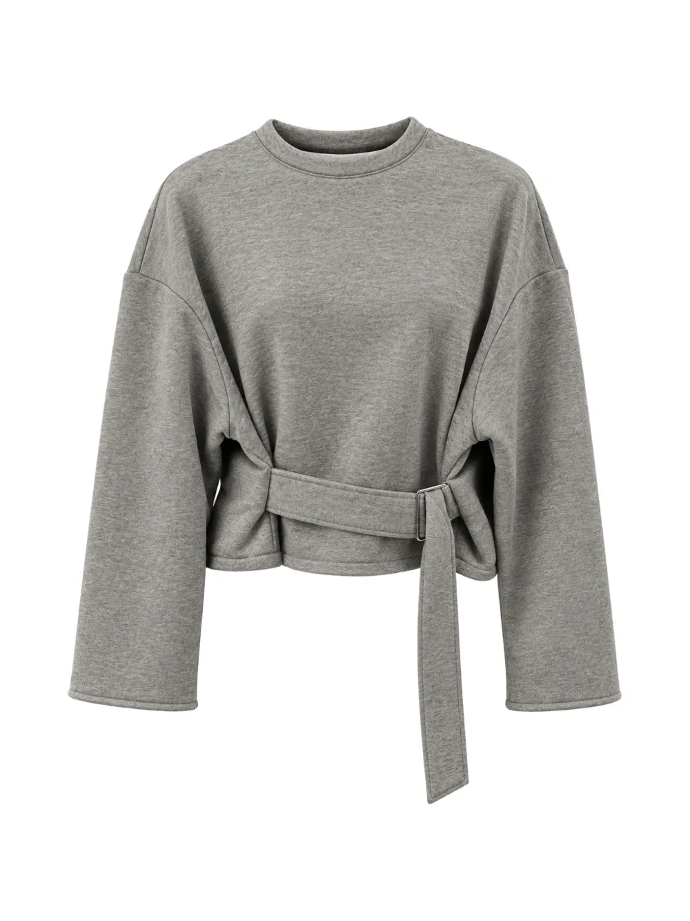 Weili Zheng belted sweatshirt - Gris