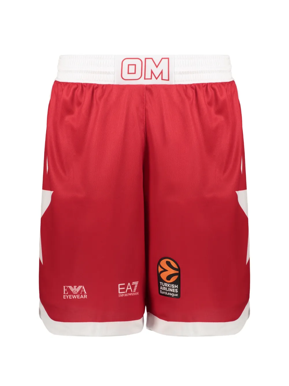 Ea7 Emporio Armani logo-print star-motif shorts - Rosso