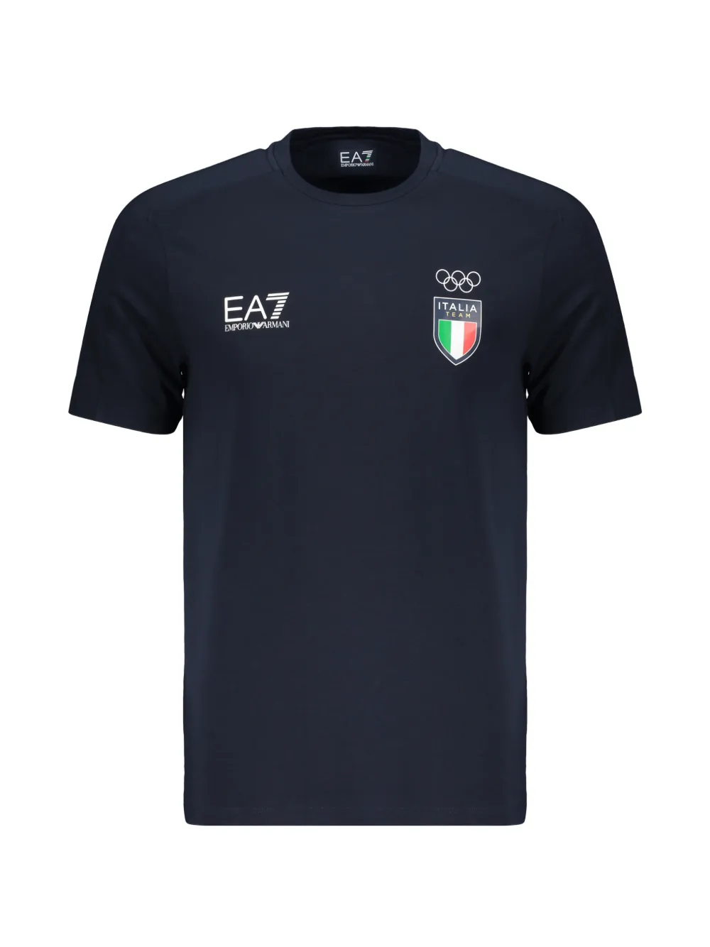 Ea7 Emporio Armani Italia Team logo-print T-shirt - Blu