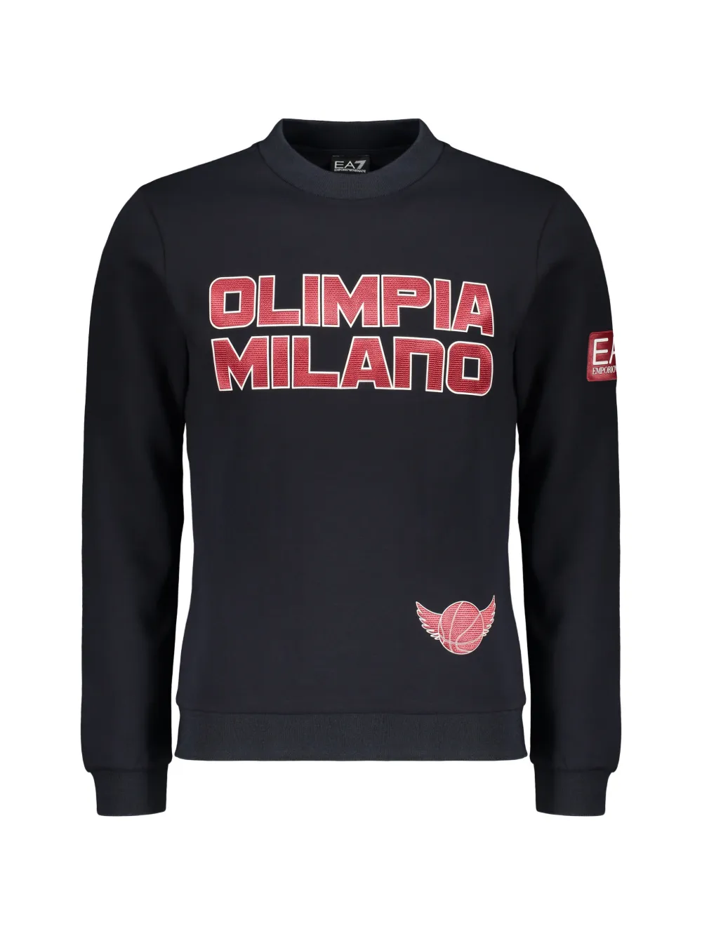 Ea7 Emporio Armani Olimpia Milano logo-patch sweater - Blu
