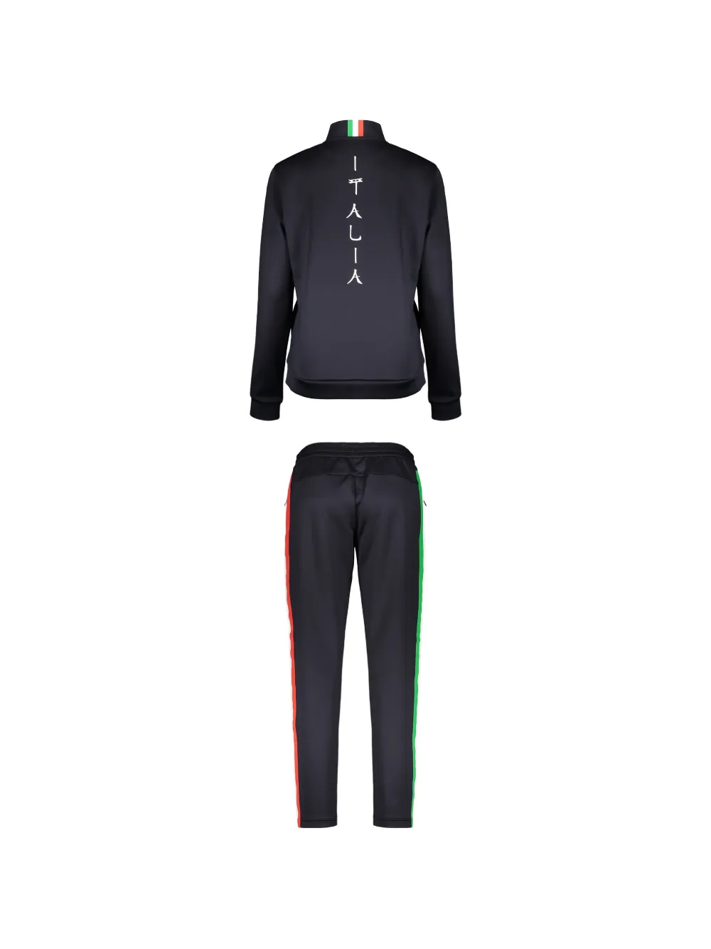 Ea7 Emporio Armani Tricolor-print tracksuit set Zwart