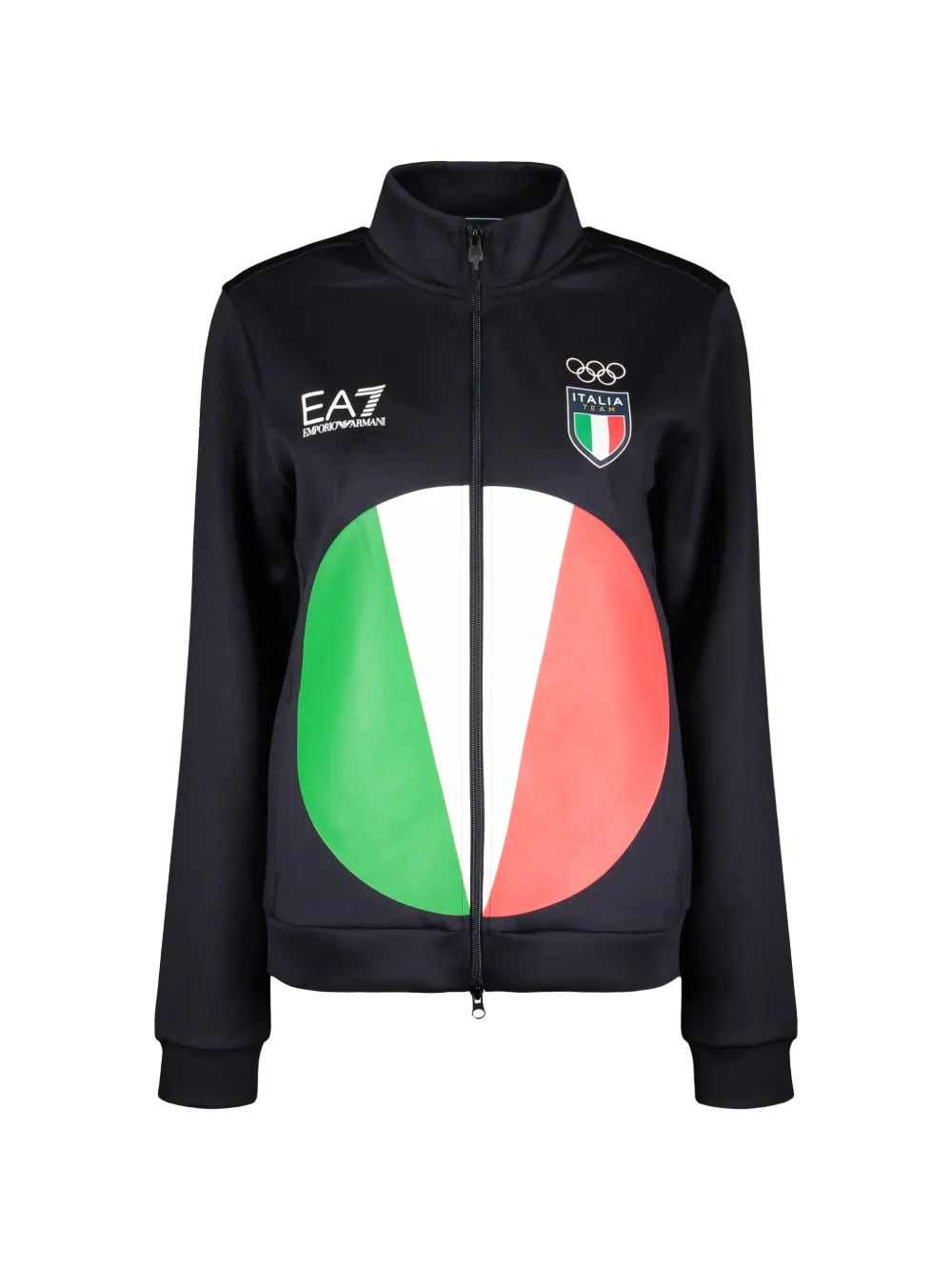 Ea7 Emporio Armani Tricolor-print tracksuit set Zwart