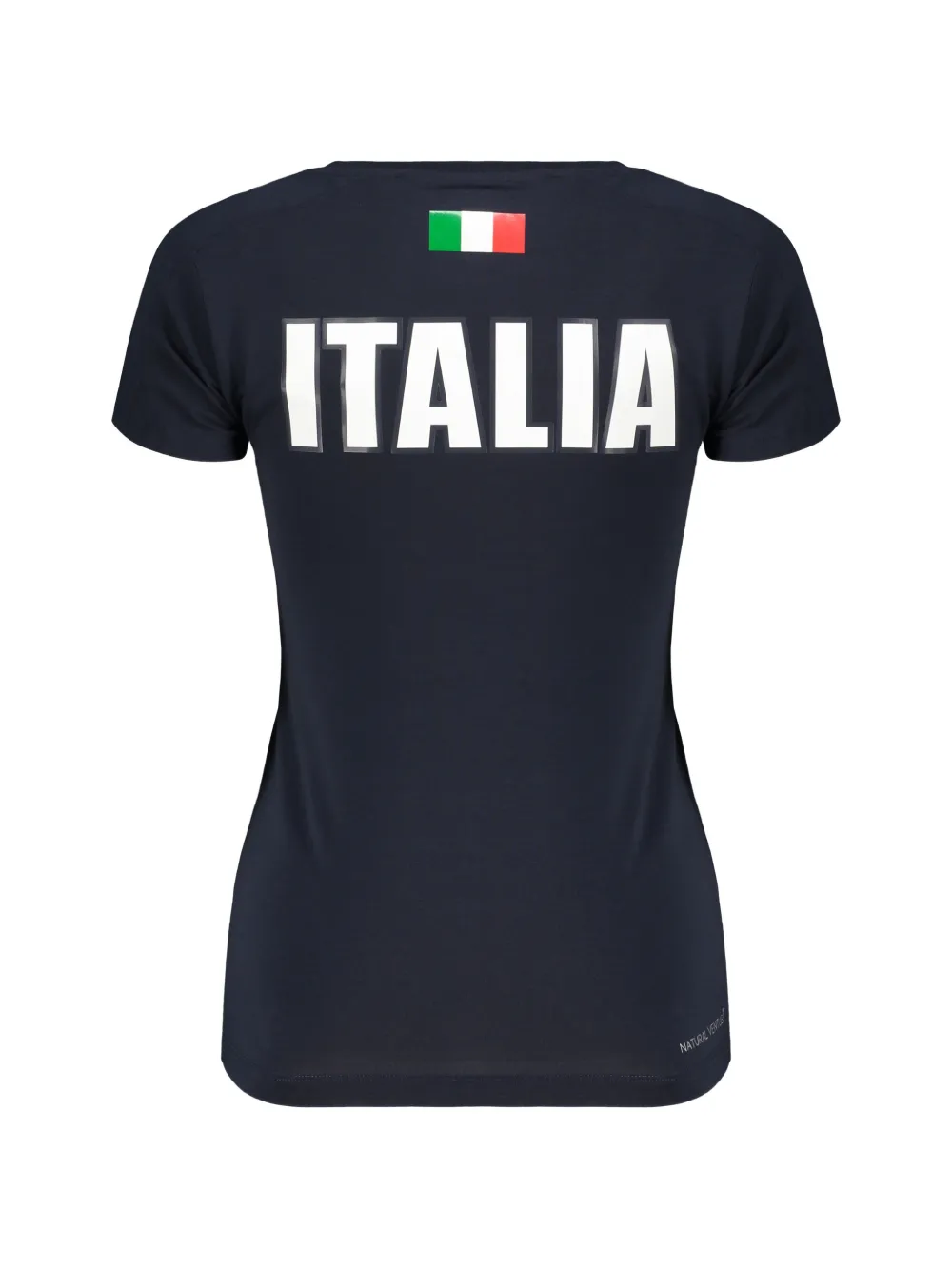 Ea7 Emporio Armani logo-print V-neck T-shirt Blauw